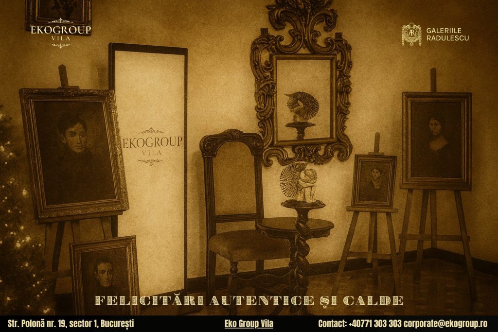 Urări de Crăciun într-un cadru interbelic: magia Crăciunului anilor ’30 la Eko Group Vila